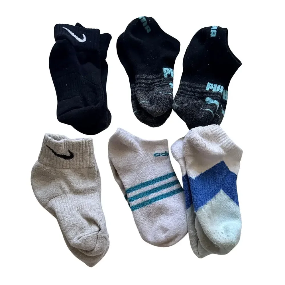 Kids Ankle Sock Bundle - Nike, Puma, Adidas, Target - Size 1-4